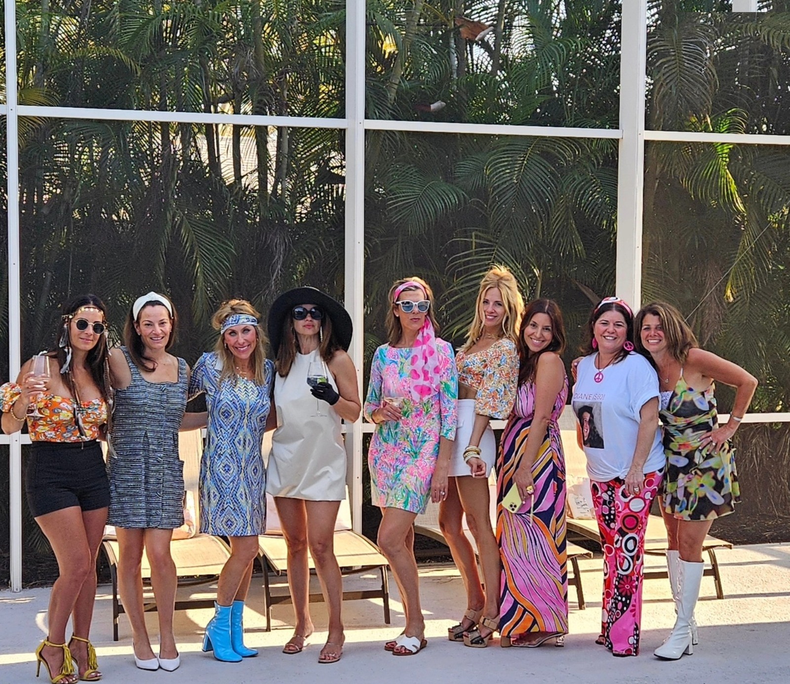 Birthday celebration by the pool cage