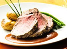 Roast tenderloin with asparagus