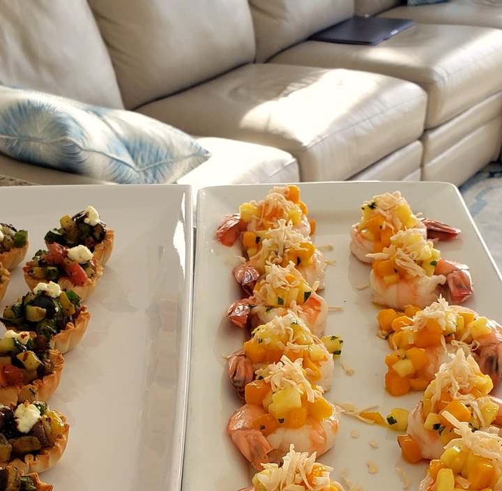 Shrimp appetizer platters