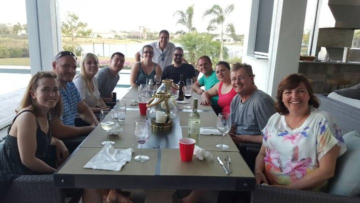 Guests at a dinner table